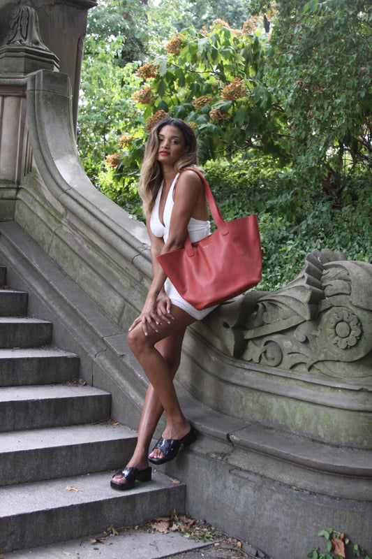 Le Rouge - Red Leather Tote